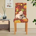 thumbnail image 6 of Pumpkins Fall Leaves Dining Chair Covers Set of 4 Stretch Chair Cover Removable Chair Slipcover Washable Dining Chair Seat Cover for Dining Room Hotel Party Ceremony Banquet, 6 of 6
