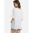 thumbnail image 3 of Women Oversized&nbsp; Workout Short Sleeve Basic&nbsp;T-Shirt Size S-XXL, 3 of 7