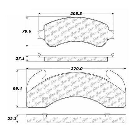 Go-Parts OE Replacement for 1987-1990 International M1600 Metro II Front Disc Brake Pad Set for International M1600 Metro II