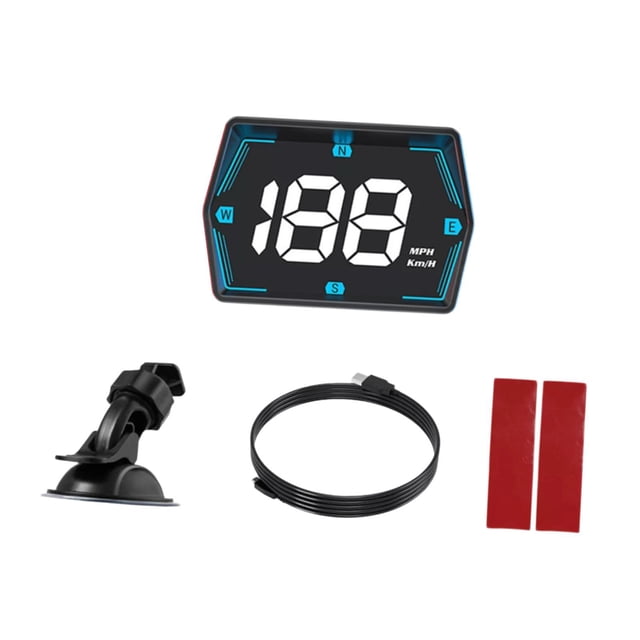 amagogo Car HUD Head up Speed Meter Display USB Cable Plug and Play Digital Speed Odometer for Trucks Suvs Accessory A