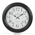 thumbnail image 3 of DecMode 14" Black Metal Fluted Frame Wall Clock, 3 of 8