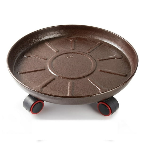 Rolling Plant Caddy Dolly Trolley Stand Planter Holder