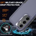 thumbnail image 4 of for Samsung Galaxy S24 Case with Tempered Glass Screen Protector & Camera Lens Protector,Heavy-Duty Tough Rugged Slim Shockproof Phone Case for Galaxy S24 (6.2", 2024)[Dark Blue], 4 of 13