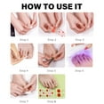 thumbnail image 6 of At Salon Home Pedicure Gel Toe Nail Strips UV LED Curing Required Nail Art Wrap, 6 of 19