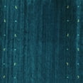 thumbnail image 1 of Ahgly Company Indoor Square Abstract Turquoise Blue Contemporary Area Rugs, 7' Square, 1 of 4