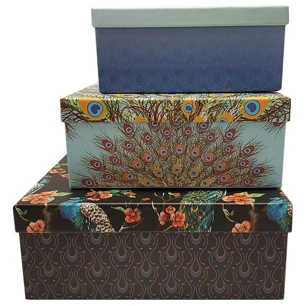 Alef Elegant Decorative Themed Nesting Gift Boxes 3 Boxes Nesting