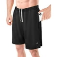 thumbnail image 1 of Shorts deportivos NY Threads de secado rápido y ligeros, negro, XL, 1 of 6