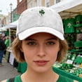 thumbnail image 4 of St. Patrick's Day Hat Adjustable Trucker Cap A Tini Bit Unisex Cap Irish Wineglass Shamrock Graphic Baseball Hat, 4 of 5