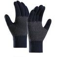 thumbnail image 2 of Baqcunre Warm Gloves, Winter Men And Women Keep Warm Touching Screen Knit Gloves Elastic Cuff Soft Full Finger Gloves Mitten, Knitted Gloves, Heating Gloves, 2 of 7