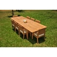 thumbnail image 5 of Grade-A Teak Dining Set: 8 Seater 9 Pc: 122" Atnas Double Extension Rectangle Table And 8 Lagos Arm Chairs Outdoor Patio WholesaleTeak #WMLGw, 5 of 5