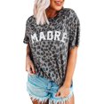thumbnail image 1 of Cross-Border   European And American Spring/Summer New Women's Blouse  Madre Leopard Print Round Neck Short Sleeve T-Shirt For Women, 1 of 3