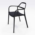 thumbnail image 2 of Olio Designs Dali Plastic Indoor-Outdoor Dining Arm Chair in Black, 2 of 8
