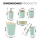 thumbnail image 2 of Juego de 6 Piezas para Baño | Set de Accesorios de Plastico Para Baño | Kit de 6 pzas Modernos para Baño | Accesorios de Bambu, 2 of 4