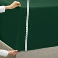 thumbnail image 2 of Extra Deep Pocket Fitted Sheet Elastic Corner Straps Fitted Sheets 18" - 21" King Size Hunter Green Color, 2 of 6