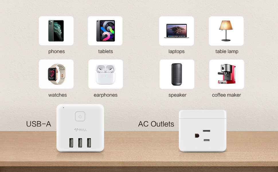 USB Charger Station, BULL USB Charging Station with 4 Port, Desktop USB Charging Station for Multiple Devices with Auto-Detecting USB Port(並行輸入品) BULL GN-USU2000 4-Port USB Charging Station User Manual