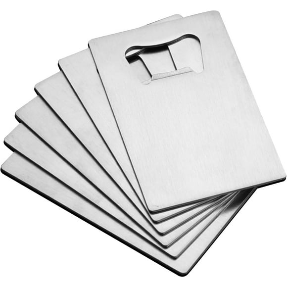 Zerdyne 12 Pieces Stainless Steel Credit Card Bottle Opener, Stainless Steel Beer Bottle Opener for Wallet Pocket