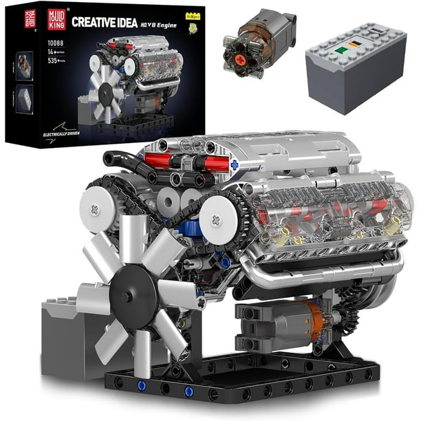 Juego de bloques de construcción Mould King Technic V8 Engine (535 piezas)
