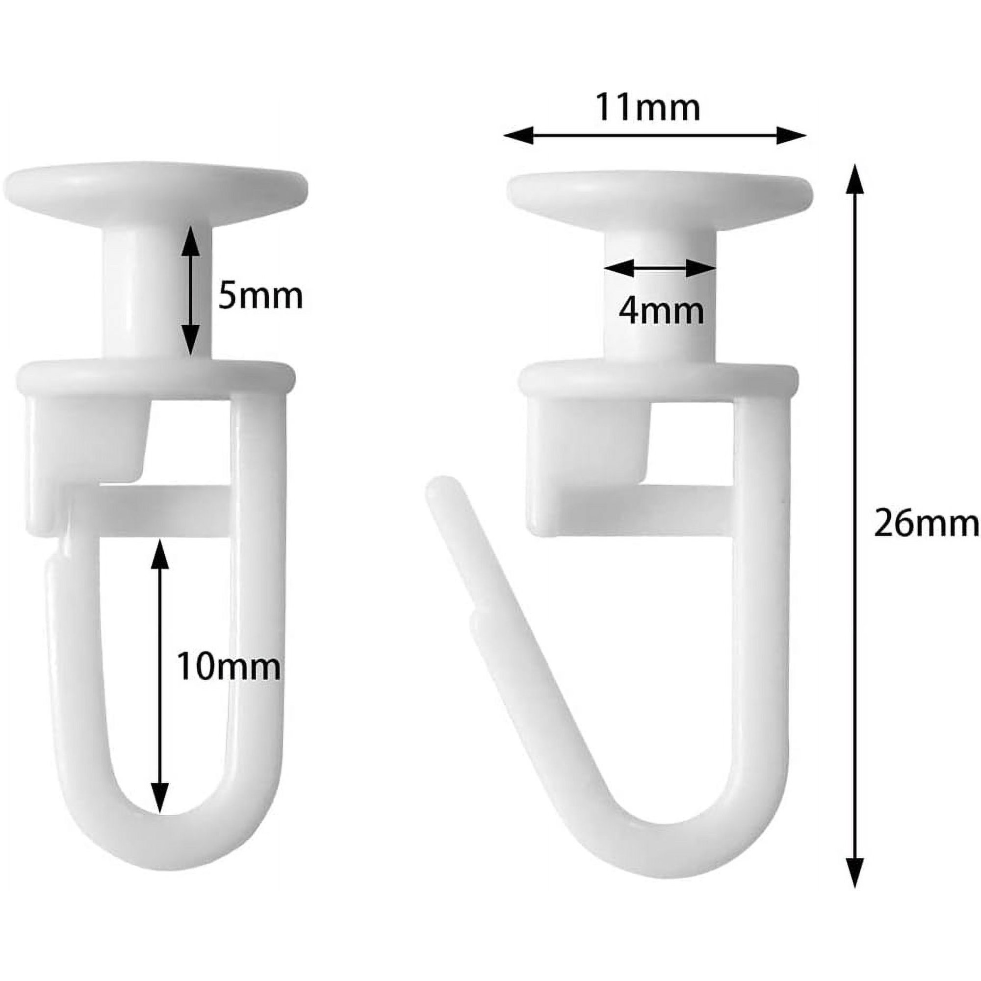 Anneaux Rideau Douche ValueHall - Lot De 24 - Acier Inoxydable - 7,5x4,2cm - Glissement Facile