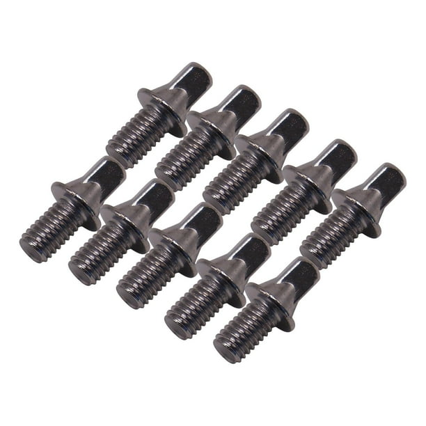 10 varillas de tensión para tambor, tornillos cortos, metal resistente, rosca profunda y lisa, tornillo apretado M6X10mm