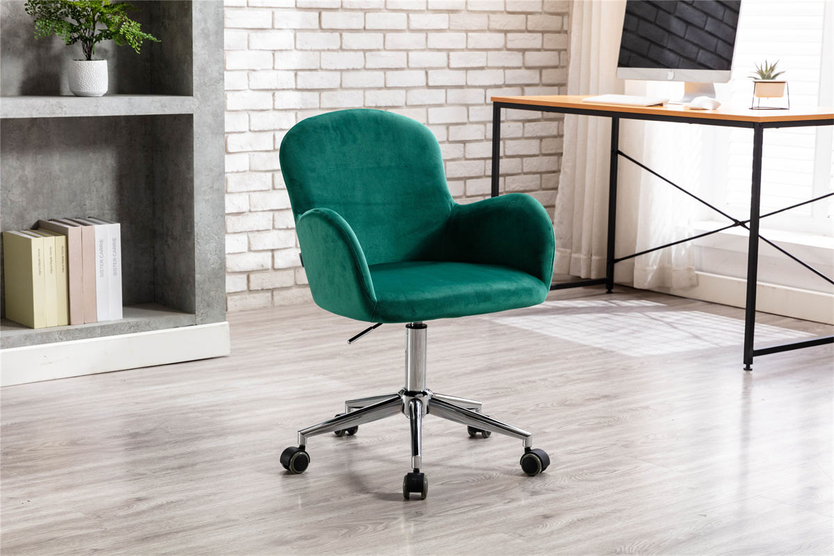 INCLAKE Accent Chair,Velvet Swivel Shell Chair Executive Office Chair