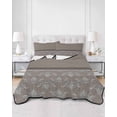 thumbnail image 3 of Boho Brown Flower Twin Size Down Alternative Comforter, Lightweight Comforter Quilt Bedding Set with Pillow Shams Abstract Bohemia Pesley Floral All Seasons Bed Comforter Duvet Insert 68"x86", 3 of 7