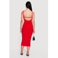 thumbnail image 3 of Women's Twisted Strap Asymmetrical Neckline Midi Dress, 3 of 3