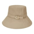 thumbnail image 1 of Sombrero de pescador ajustable de color caqui, sencillo, con circunferencia de 55 a 60 cm, para mujer, para cubrir el rostro y el sol, 1 of 6