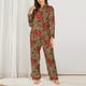 thumbnail image 2 of Balery Rose Mix Leopard 1 Conjunto de Pijama con Estampado para Mujer, Conjunto de Dos Piezas con Manga Larga, Ropa de Dormir Suave con Bolsillos, Pijamas Cómodos-Small, 2 of 7
