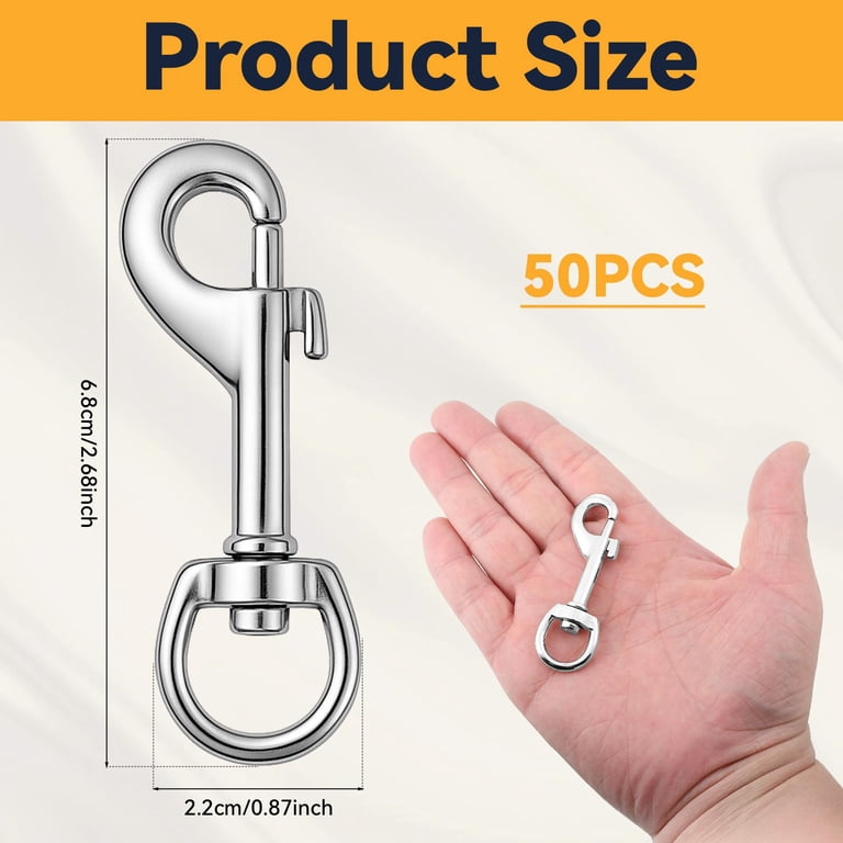 50Pcs Heavy Duty Swivel Snap Hooks Zinc Alloy Flag Clasp Dog Leash Hook ...