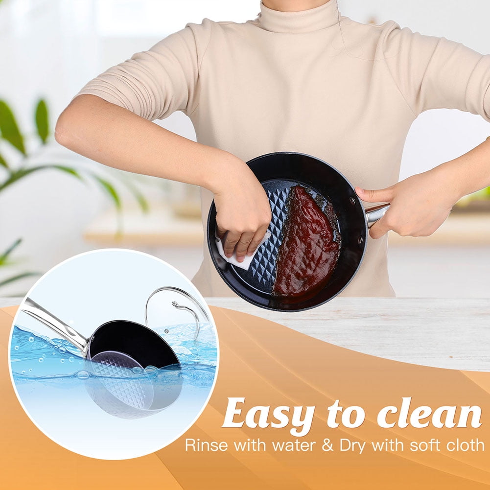 Private Jungle Induction Saucepan with Lid, 18cm/ 1.5L Milk Pan Non Stick Saucepan, Aluminum Ceramic Coating Cooking Pot - PFOA Free with Stainless Steel Handle, Suitable for All Hobs Types Private Jungle Induction Saucepan with Lid, 18cm/ 1.5L Milk Pan Non Stick Saucepan, Aluminum Ceramic Coating Cooking Pot - PFOA Free with Stainless Steel Handle, Suitable for All Hobs Types