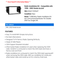 thumbnail image 2 of Radio Installation Kit - Compatible with 1998 - 2002 Honda Accord 1999 2000 2001, 2 of 2