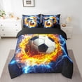 thumbnail image 2 of Castle Fairy Soccer Sport Bedding Comforter Set,Abstract Flame Lightning Full Bedding Set, 2 of 8