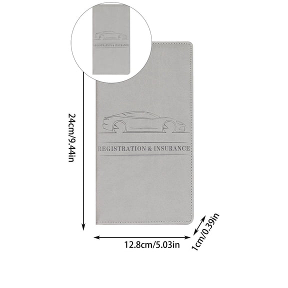 Yoloke Car Registration and Insurance Card Holder, Important Document Insurance Data Leather Protective Cover,Business Card Wallet Storage Holder, Universal for Car Accessories