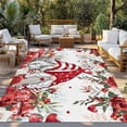 thumbnail image 2 of Red Floral Valentine's Day Outdoor Rug for Patio/Deck/Porch, Non-Slip Large Area Rug 6 x 9 Ft, Gnomes Botanical Gifts Farmhouse Indoor Outdoor Rugs Washable Area Rugs, Camping Rug Carpet Runner, 2 of 8