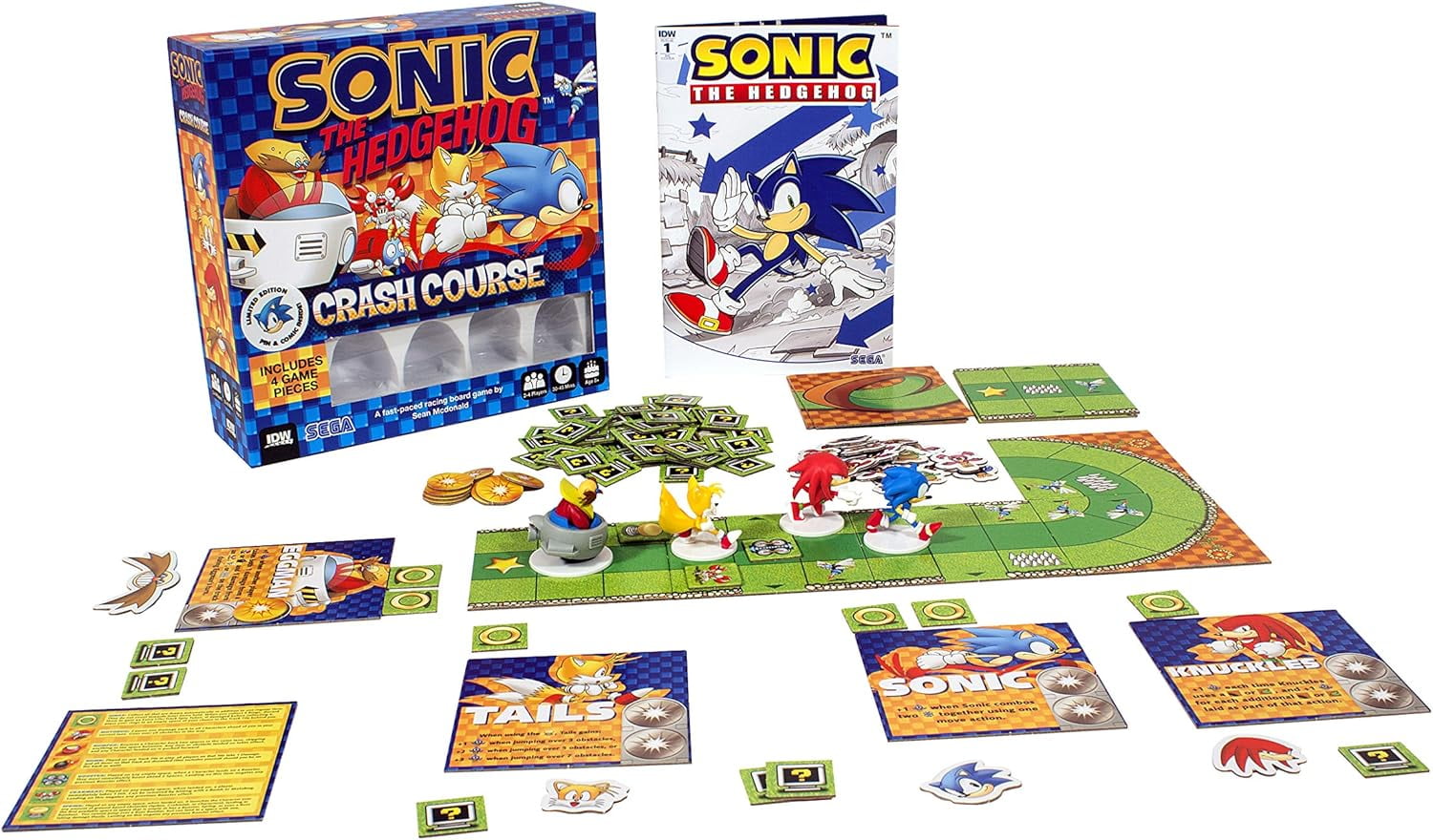 Sonic the Hedgehog Crash Course Board Game - Fast Racing Game by IDW Games