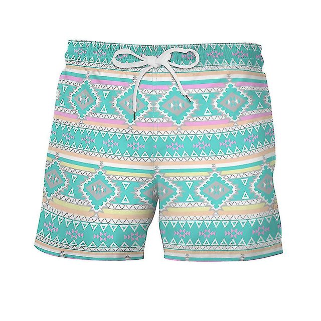Pantalones cortos de natación con cintura elástica para hombre Pantalones cortos de baño Troncos Traje de baño Playa Verano Pantalones hawaianos ALight BlueXL