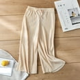 thumbnail image 2 of LUOGENLI Girls Shorts Size 12-14 Girls Wide Leg Pants Lightweight Casual Elastic Waist Straight Leg Loose Trousers for Kids Girls Shorts Size 8 Slim Athletic Shorts for Girls 12-14 Beige 2-3 Years, 2 of 5
