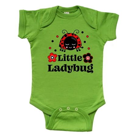 

Inktastic Little Ladybug with Flowers Gift Baby Boy or Baby Girl Bodysuit