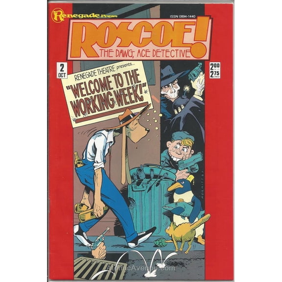 Roscoe! The Dawg, Ace Detective #2 VF ; Renegade Comic Book