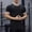 Black, variant on Men's Basketball Training Solid Color Stripe Stretch Sports T Shirt Muscle Semi Tight Fitness Short Sleeve for Optimal Performance