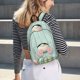thumbnail image 5 of Disketp White Bunny Bottom And Easter Eggs print Canvas Backpack Lightweight Travel Daypack Student Rucksack Laptop Backpack-Small, 5 of 5