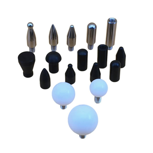 17Pcs Rods Tips Kit Paintless Body Dent Repair Tools Sheet Metal Repair Hook Accessories Hail Dents And Door Ding Dent Removal Tool