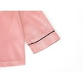 thumbnail image 4 of Tebbis Satin Pajamas for Girls - Dusty Pink Cute Silky Long Sleeves & Pants Sleepwear PJ Set Size 14, 4 of 7