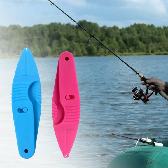 Visland Fishing Tackle Box Earthworm Clip, Blue/pink Bait