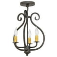 thumbnail image 3 of Meyda Tiffany 116381 Easton 3 Light 12" Wide Semi-Flush Ceiling Fixture - Chestnut, 3 of 4