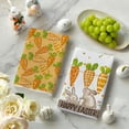 thumbnail image 3 of Orange Carrots Bunny Happy Easter Kitchen Towels Dish Towels, 18x26 Inch Spring Farmhouse Rabbit Decoration Hand Towels Set of 2, 3 of 6