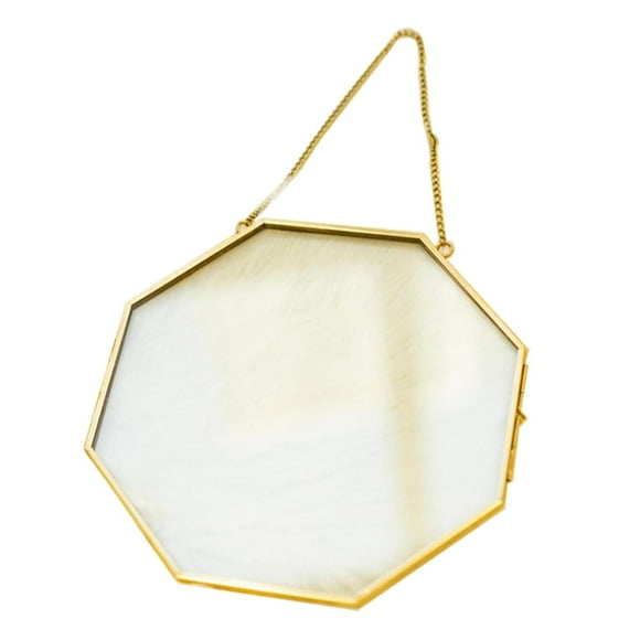 Brass Hanging Photo Copper Glass Geometric for Display Plant Ornament Display