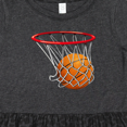 thumbnail image 4 of Inktastic Basketball Swish Girls Toddler Dress, 4 of 5