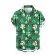 thumbnail image 1 of Camisa Hawaiana para los Hombres de San Patricio Día de Impresión con Bolsillo, Cuello de Vuelta para los Hombres de Manga Corta Botón Abajo Camisas, 1 of 3