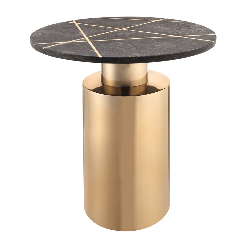 Terzo Black Marble Side Table